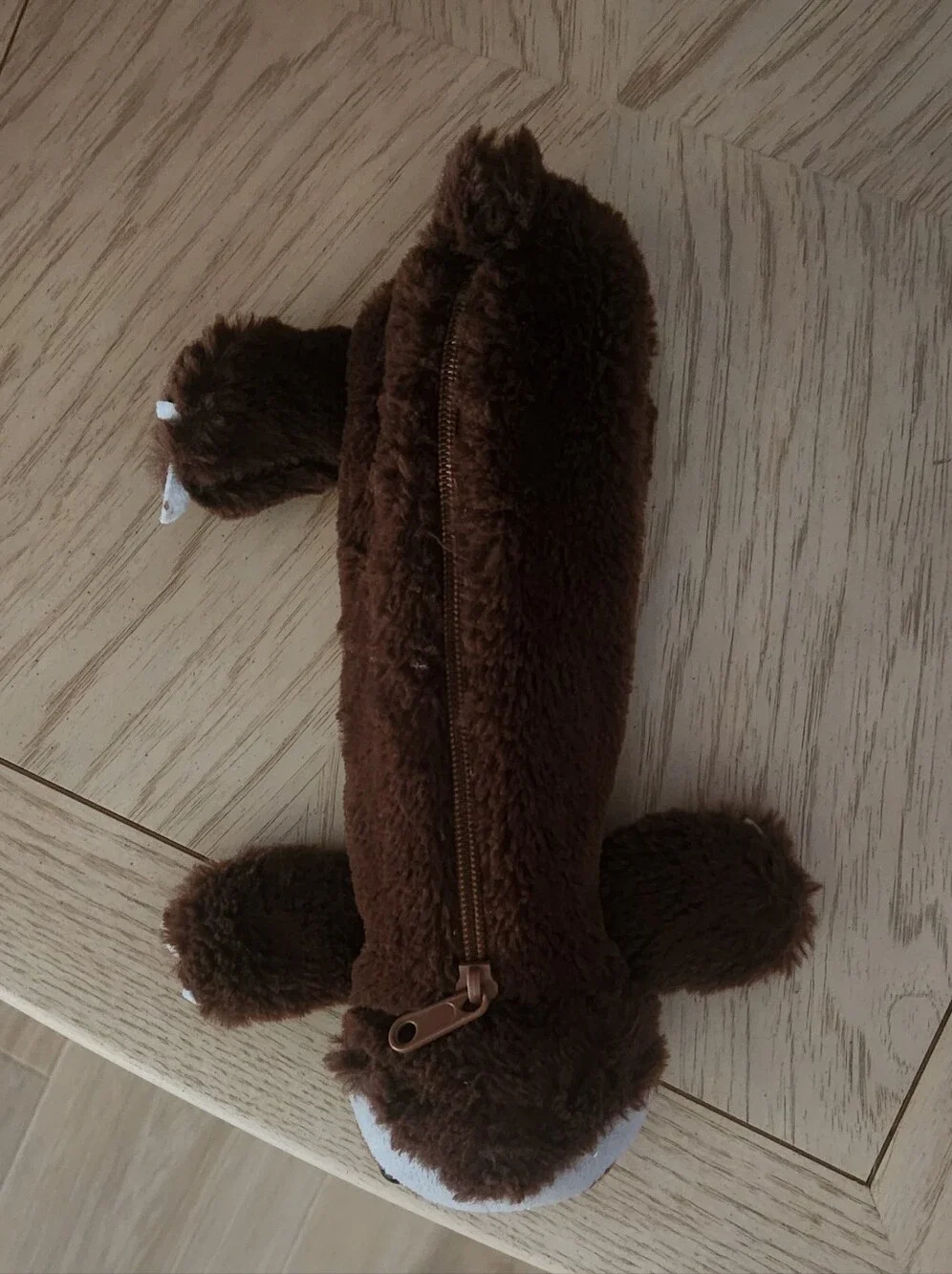 Brown Plush Otter Pencil Case Zipper Pouch